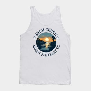 Shem Creek Sunset Mount Pleasant SC Tank Top